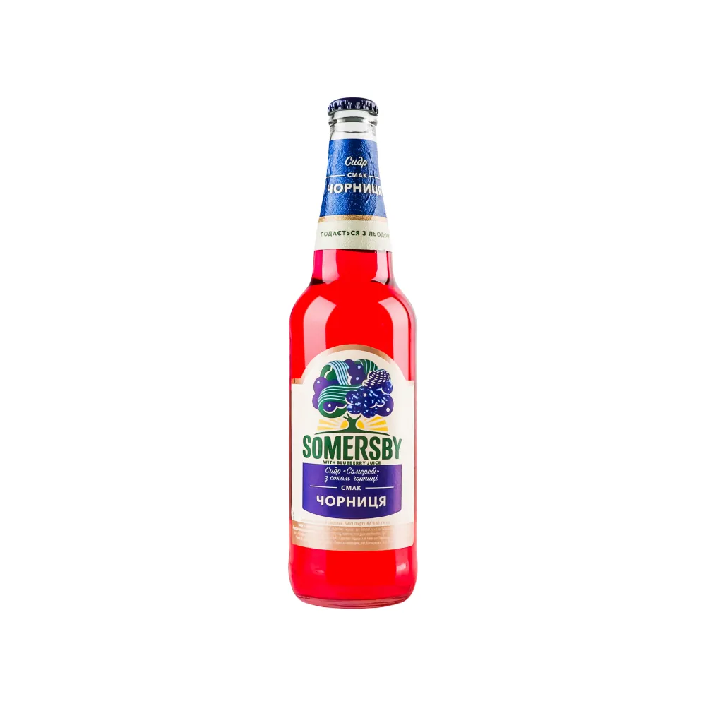 Напій слабоалкогольний Сидр Somersby Чорниці 0,5л  арт. 02119 