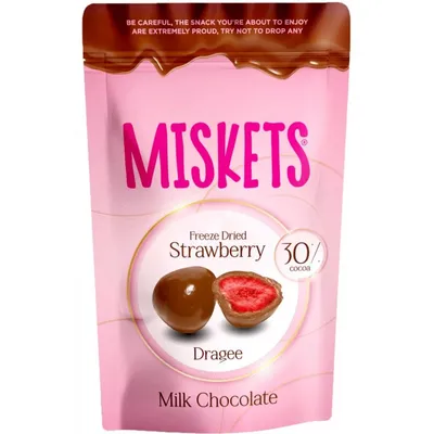 Драже Miskets Полуниця в мол.шок. 80гр  арт. 08330