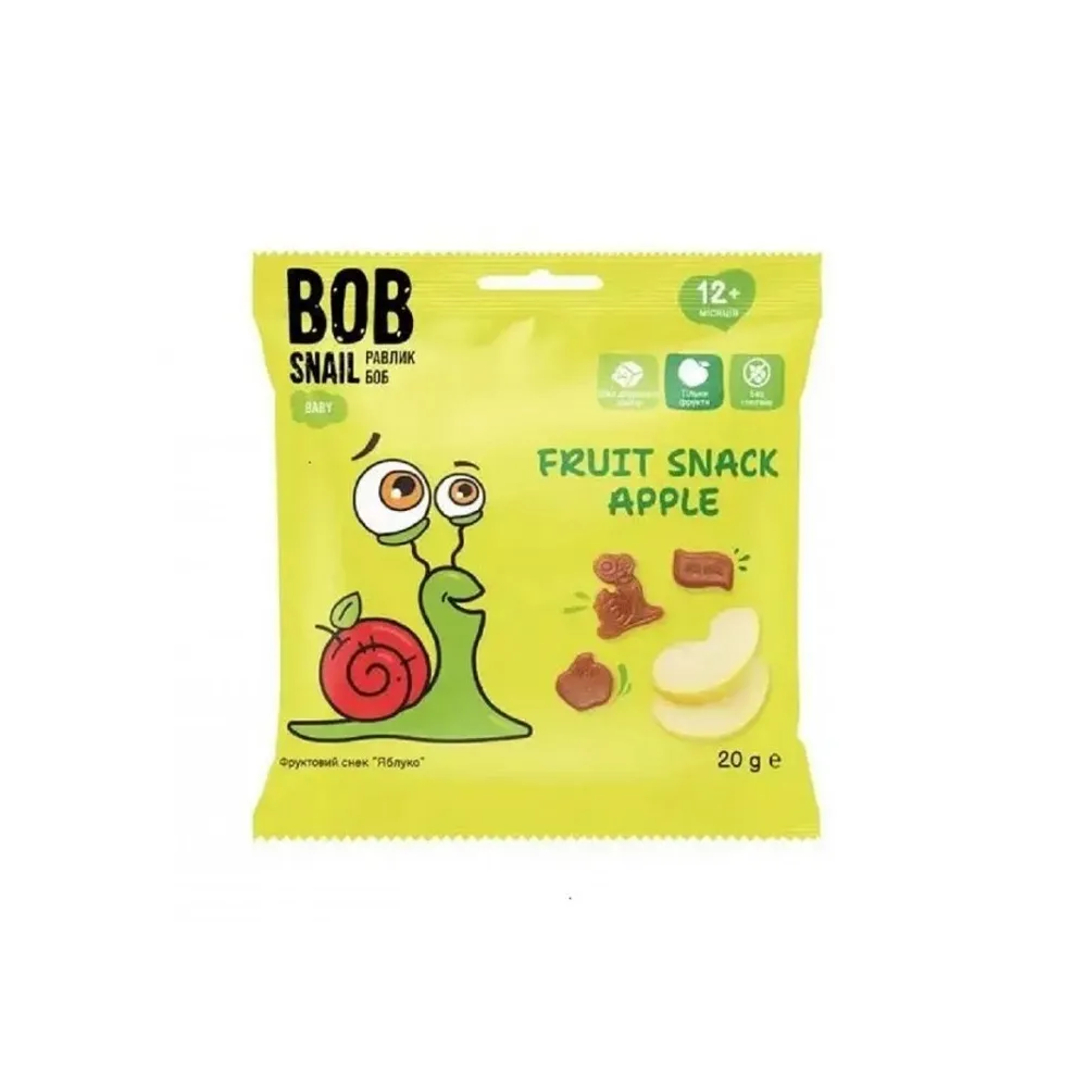 Фруктовий снек Bob Snail Ябл. 20гр  арт. 06737 