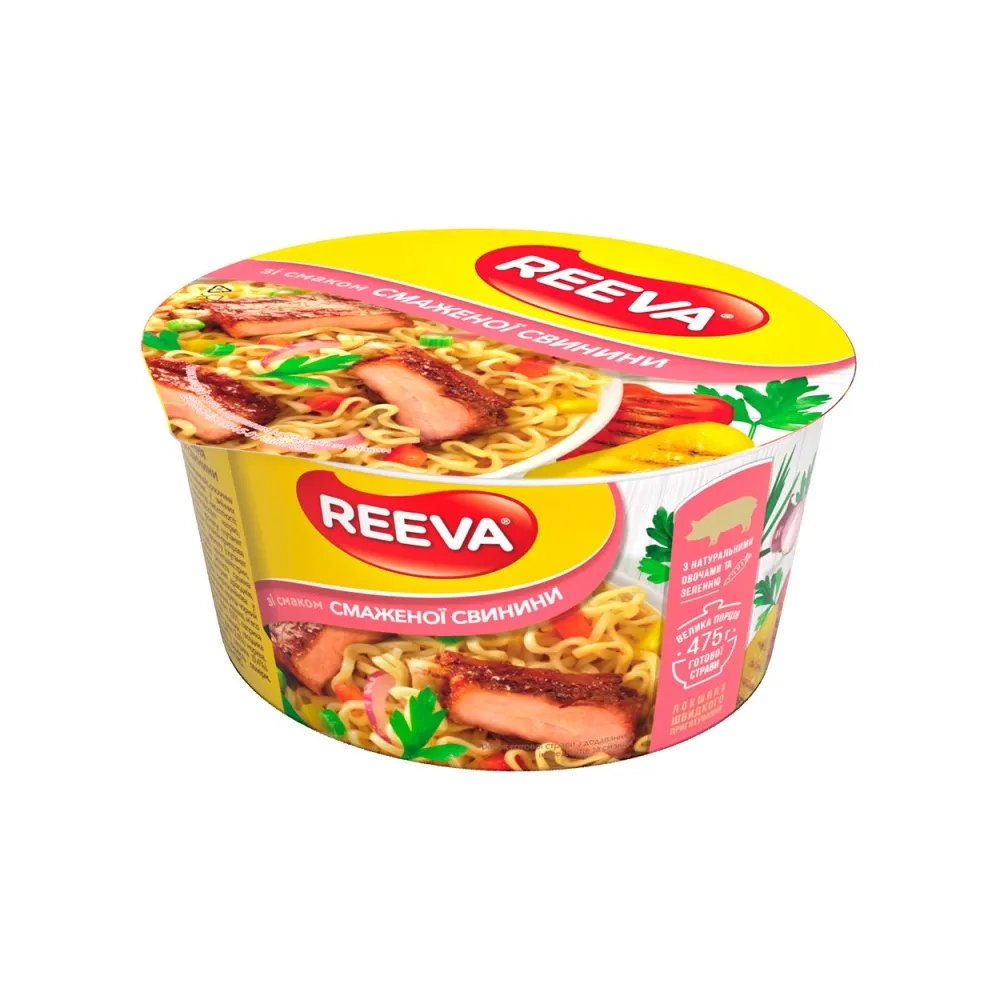 Вермішель швидкого приготування Reeva смаж.свинини  тар. 75гр  арт. 06941 