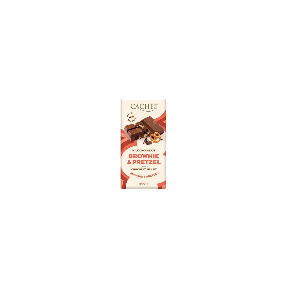 Шоколад Cachet Brownie&Pretzel 180гр  арт. 08771 