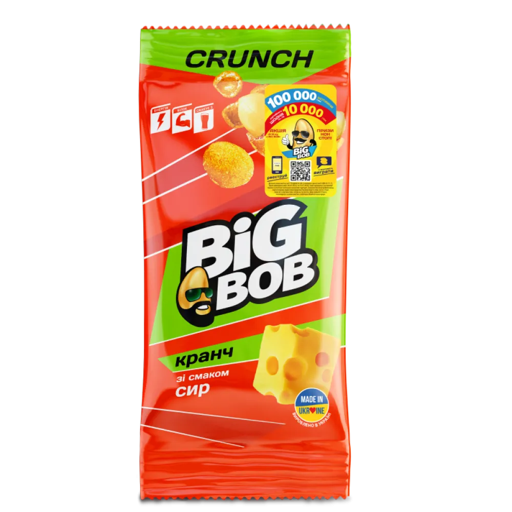 Арахіс Big Bob Кранч Сир 90гр  арт. 03932 