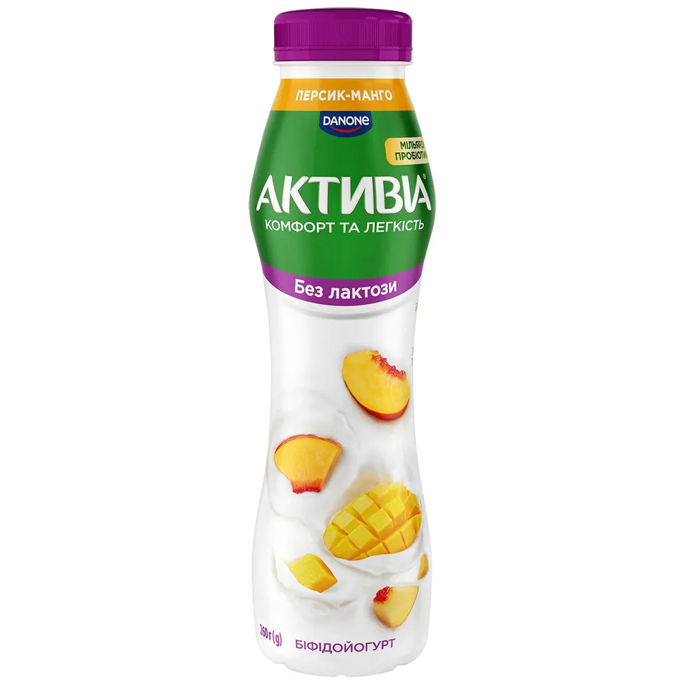 Йогурт Активіа Персик-манго 260гр  арт. 09993 