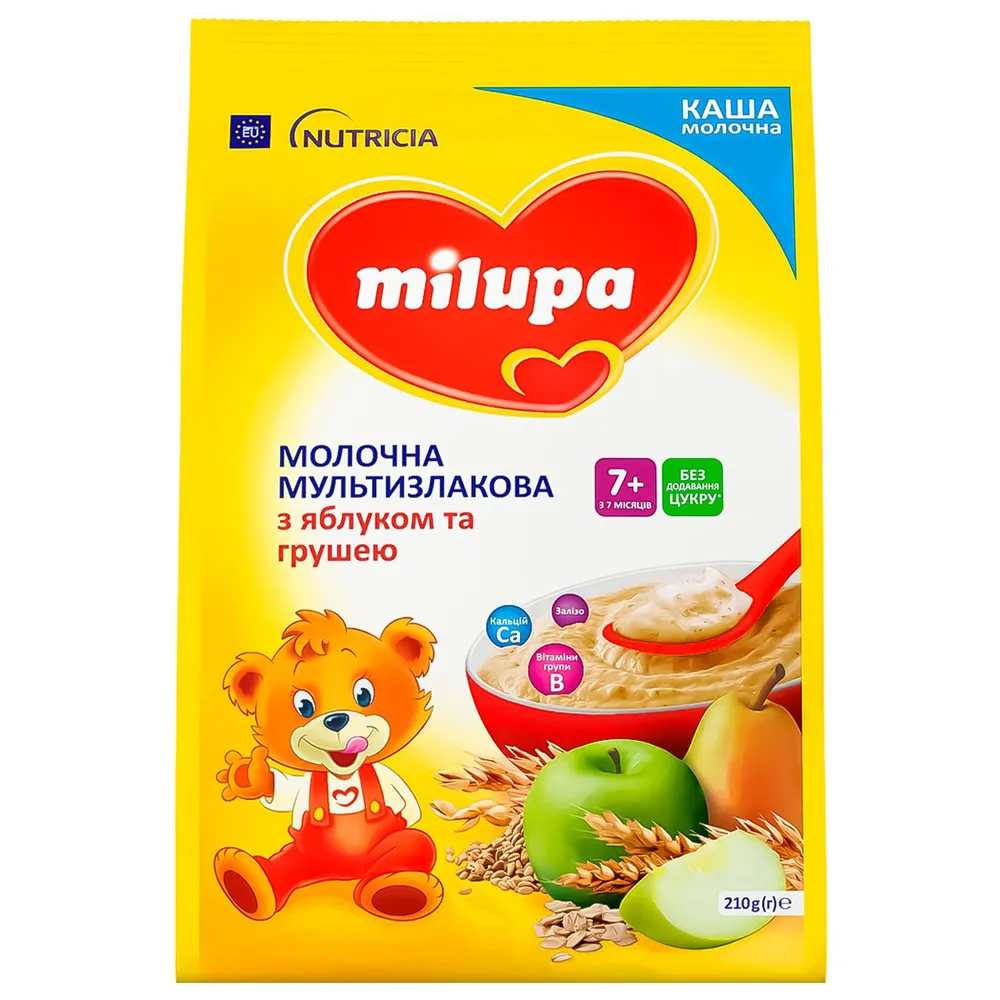 Каша мультизлакова Milupa з сумішшю фруктів від 7міс 210гр  арт. 10215  - фото 1