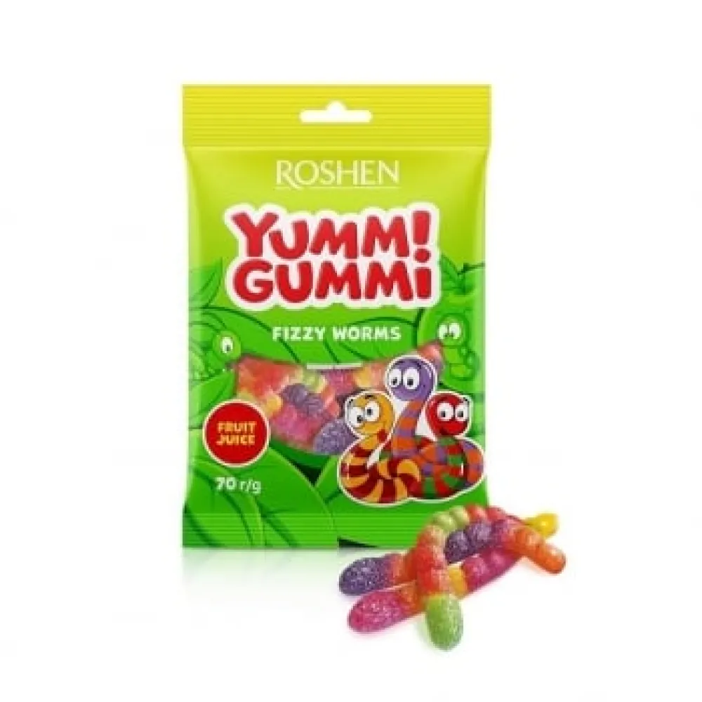Желейна цукерка Yummi Gummi Fizzy Акц. 70гр  арт. 08687 