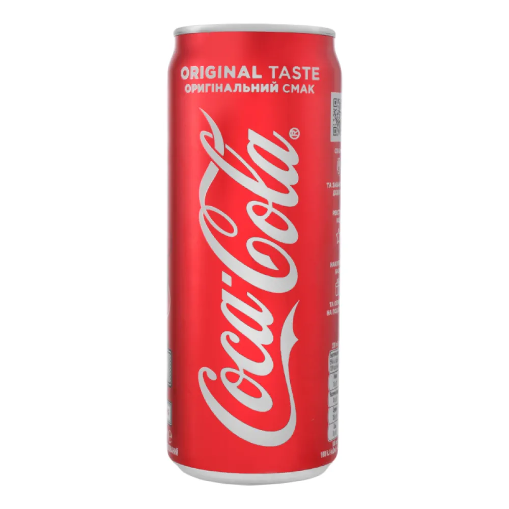 Напій газований Coca-Cola з/б 0.33л  арт. 00156 