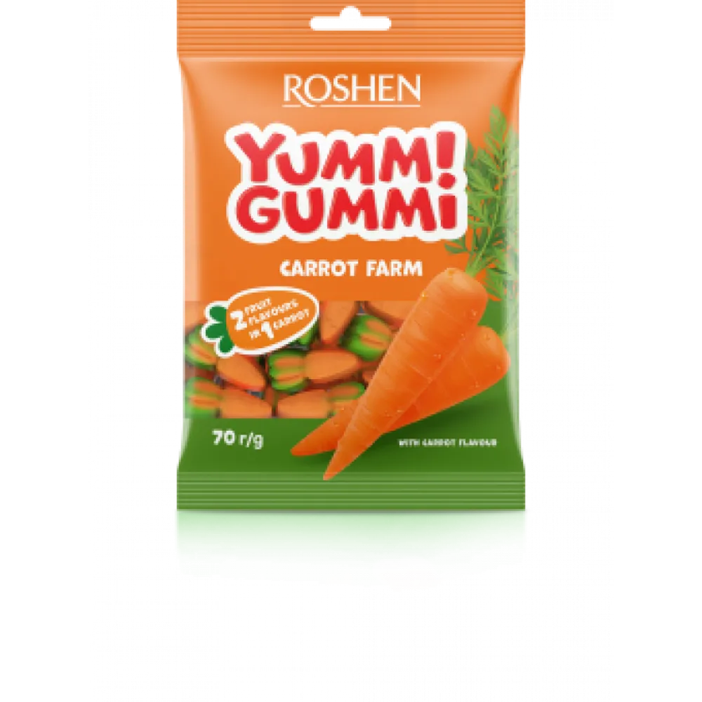 Желейна цукерка Yummi Gummi Carrot 70гр  арт. 03890 