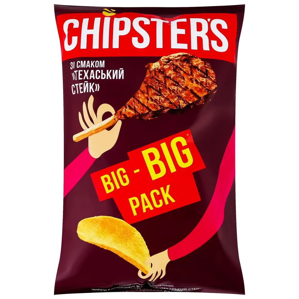 Чипси Chipster's Техаський стейк 150гр  арт. 09156 