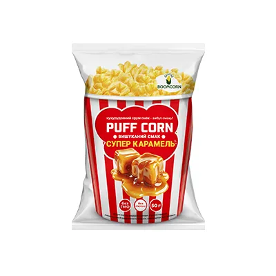 Кукурудзяні палички BoomCorn Puff Corn супер карамель 120гр  арт. 10927