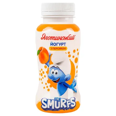 Йогурт Яготин Smurfs персик 185гр  арт. 09431