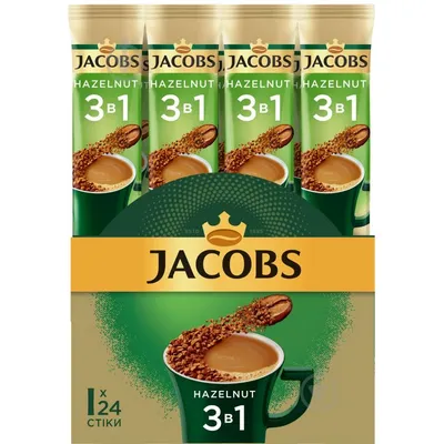 Кава стік Jacobs 3в1 ліс.горіх 15гр  арт. 08388