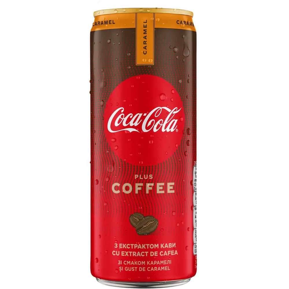 Напій газований Coca-Cola Кава-карамель з/б 0,25л  арт. 10979 