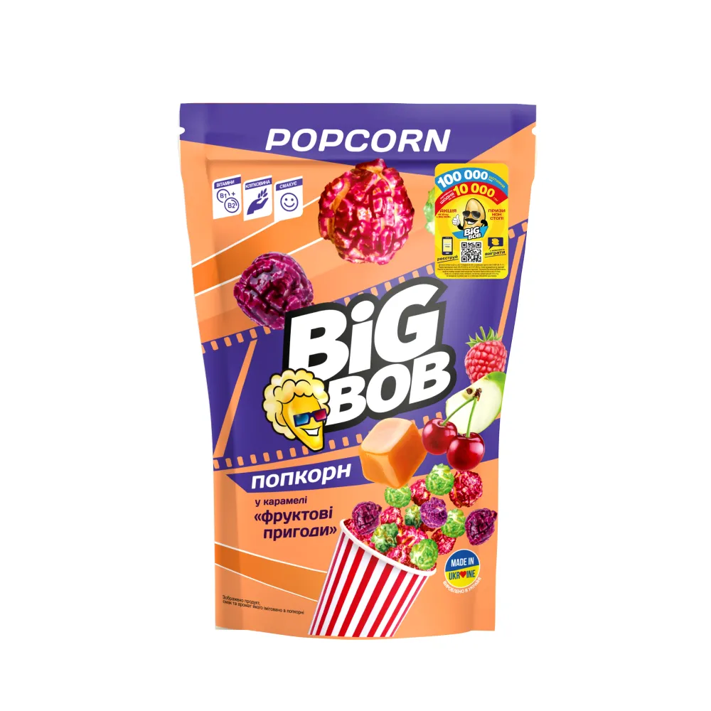 Попкорн Big Bob Фруктові пригоди 85гр  арт. 00592 