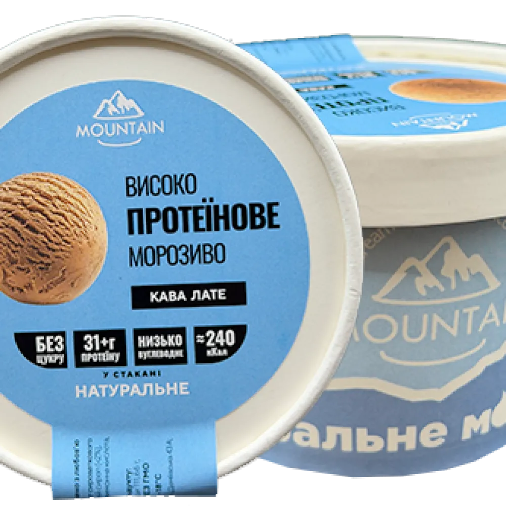 Морозиво Mountain Високо протеїнове кава лате 300мл  арт. 10911 