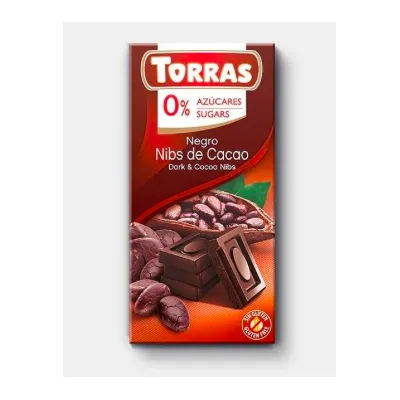 Шоколад Torras Чорний 75гр  арт. 02983
