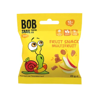 Фруктовий снек Bob Snail Мультифр. 20гр  арт. 06735