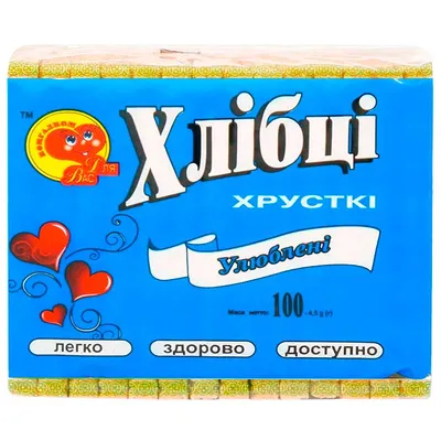 Хлібці Для вас Хрусткі Улюбл. 100гр  арт. 03737
