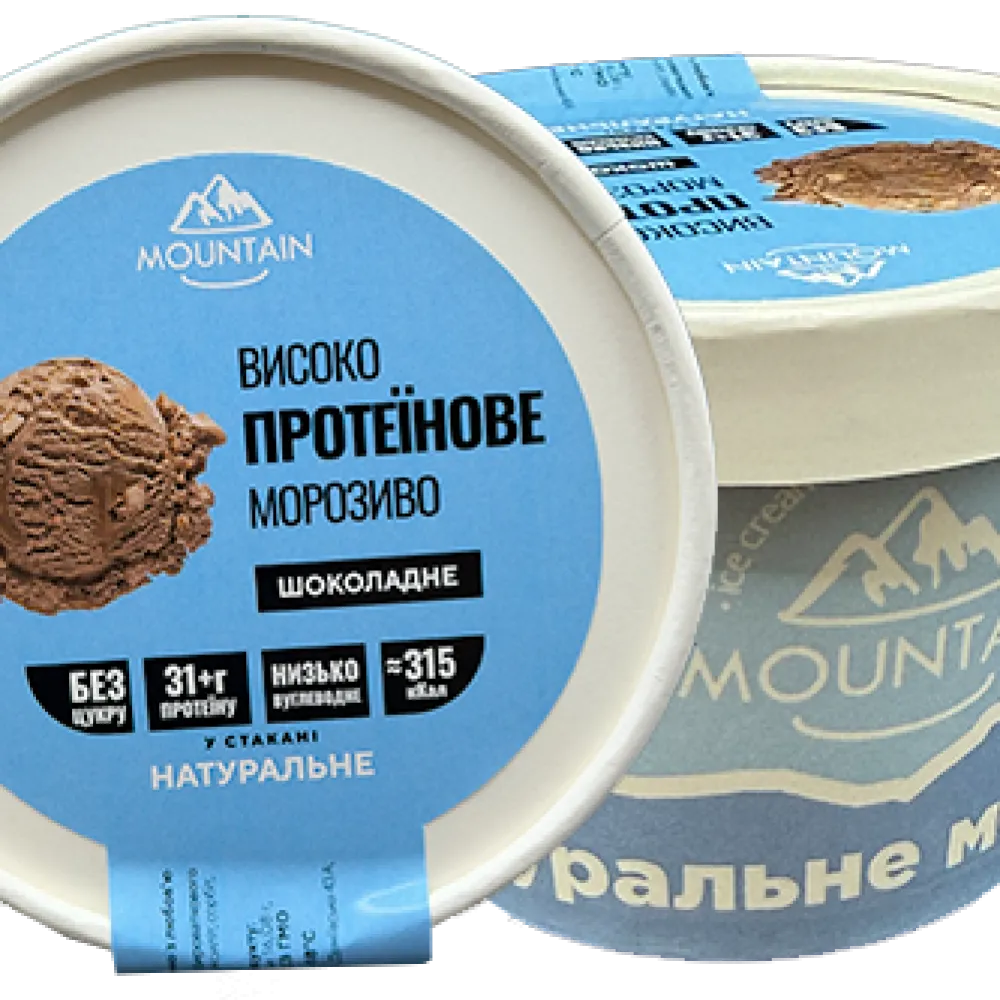 Морозиво Mountain Високо протеїнове шоколадне 300мл  арт. 10224 