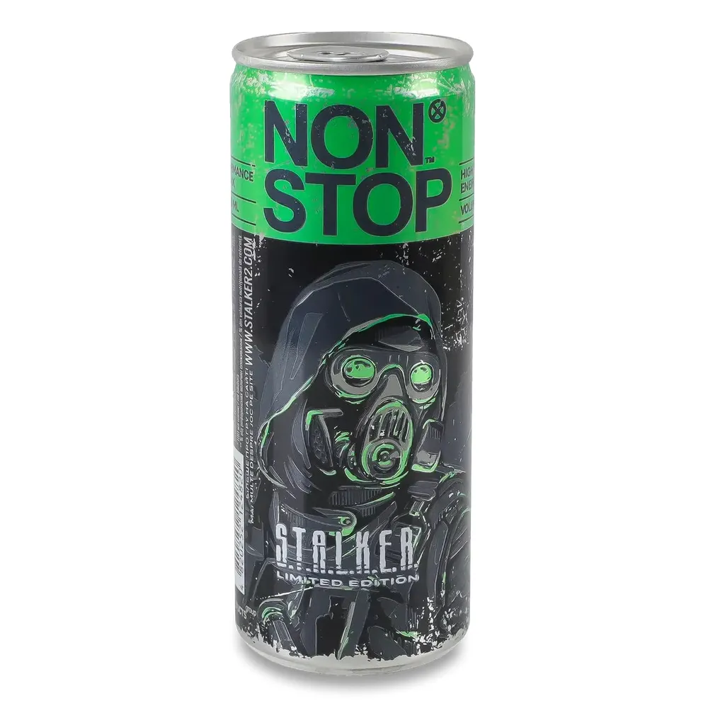 Енергетичний напій Non Stop Stalker Green з/б 0.25л  арт. 06368 