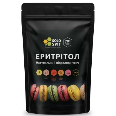 Підсолоджувач SoloSvit Еритрітол 500гр  арт. 10016