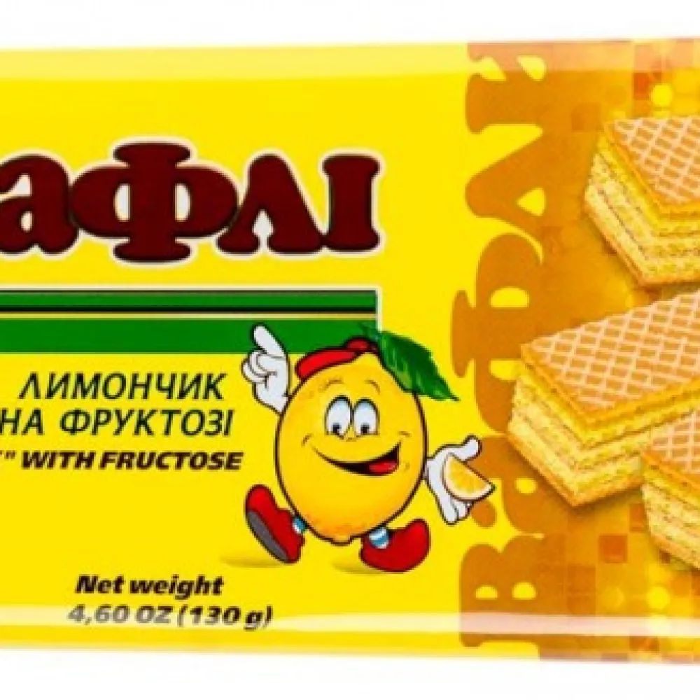 Вафля ХБФ Лимончик на фрукт. 130гр  арт. 00117 