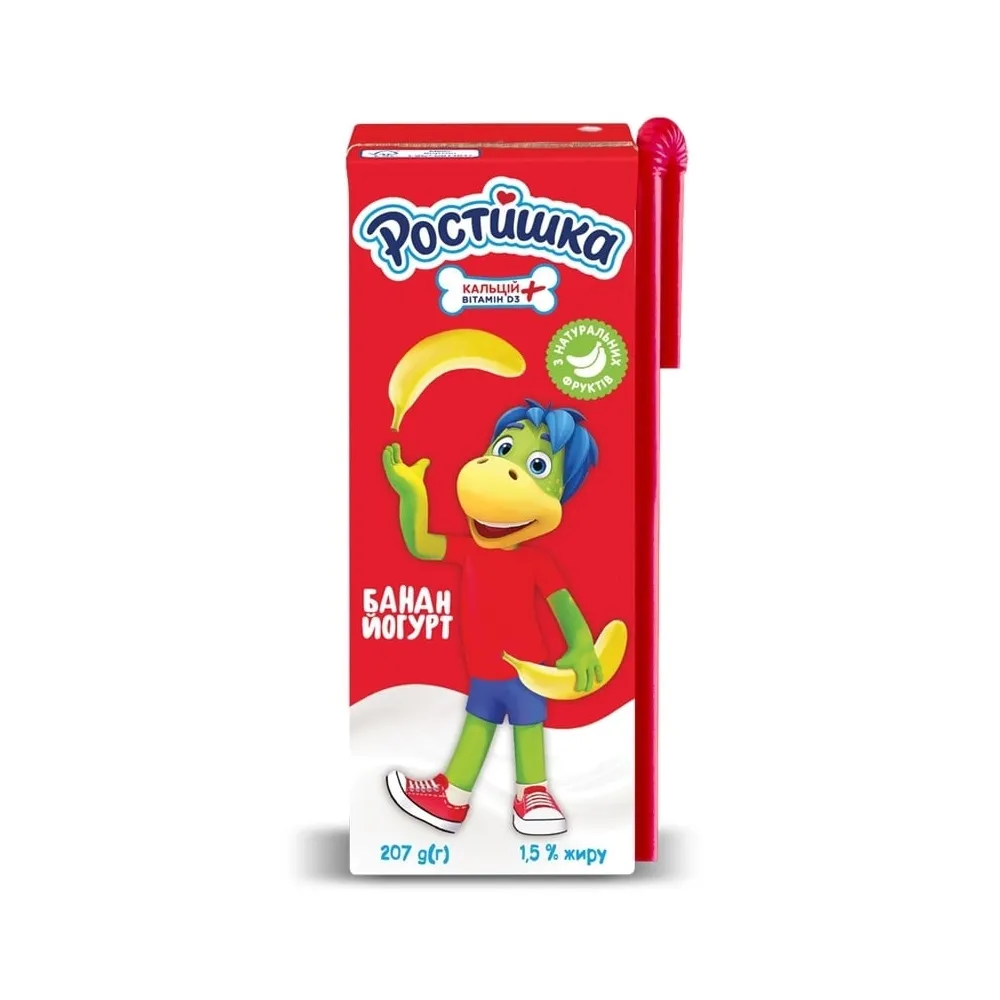 Йогурт Ростишка банан 207гр  арт. 06871 