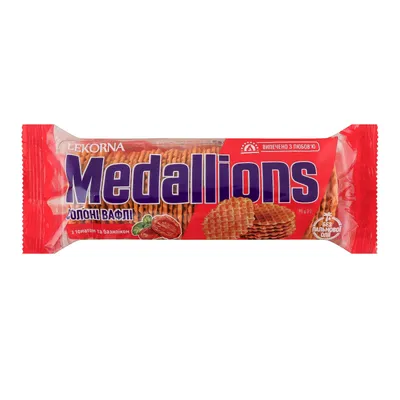 Вафля Lekorna Medallions Солоні з томатом та базиліком 90гр  арт. 09041