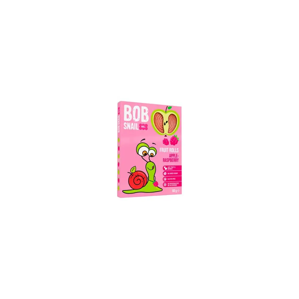 Цукерка Bob Snail Яблучно-малинові 60гр  арт. 09702 