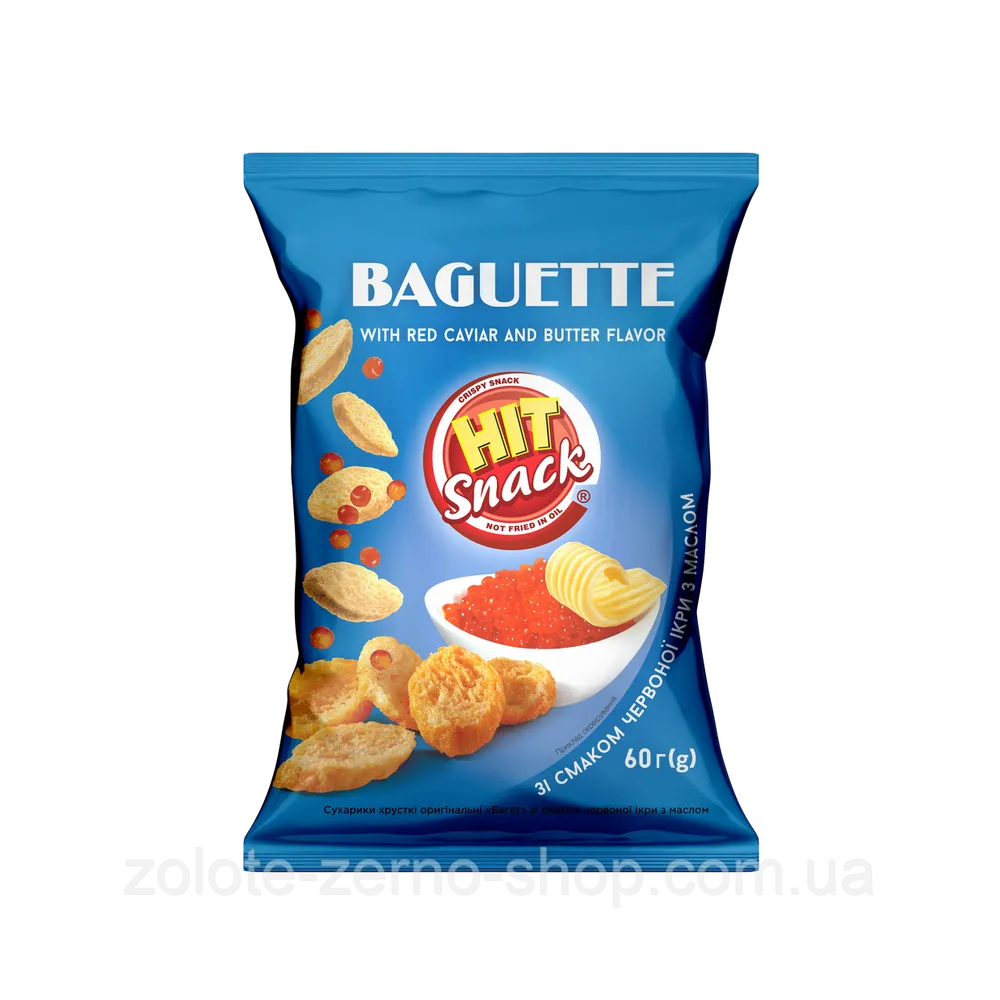 Сухарики Hit Snack Червога ікра 60гр  арт. 09586 