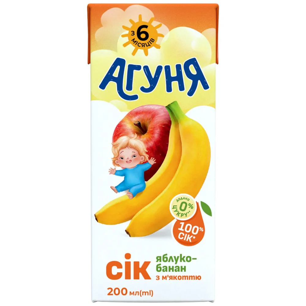 Сік Агуня Ябл-банан 200мл  арт. 10755 
