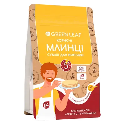 Суміш для млинців Green Leaf Без глютену 150гр  арт. 07781