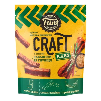 Грінки Flint Craft каб/гірч 80гр  арт. 01901