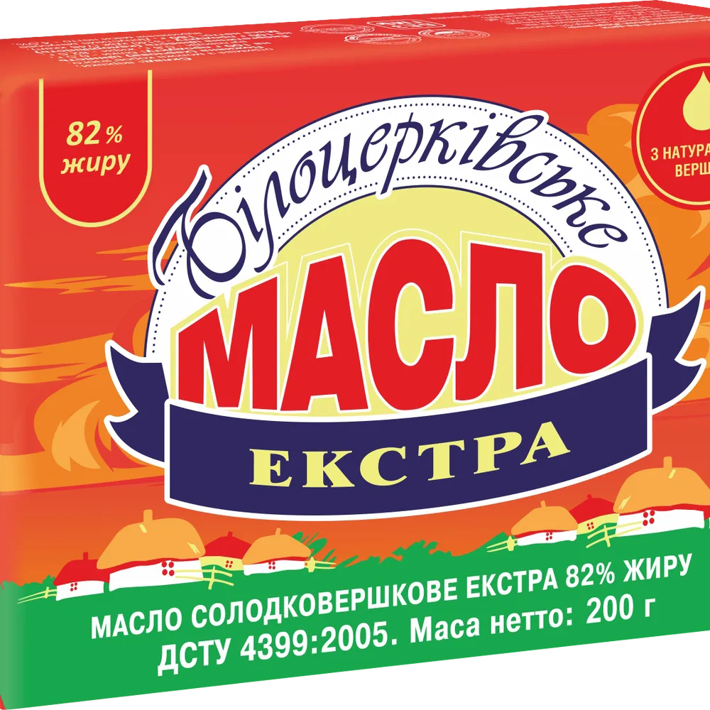 Масло Білоцерківське 82% 200гр  арт. 01008 
