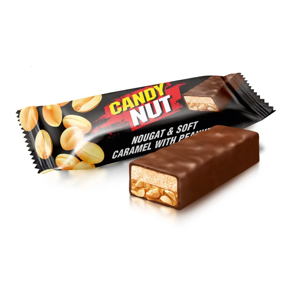 Цукерки Roshen Candy Nut нуга/карамель з арахісом (ваг) арт. 08129 