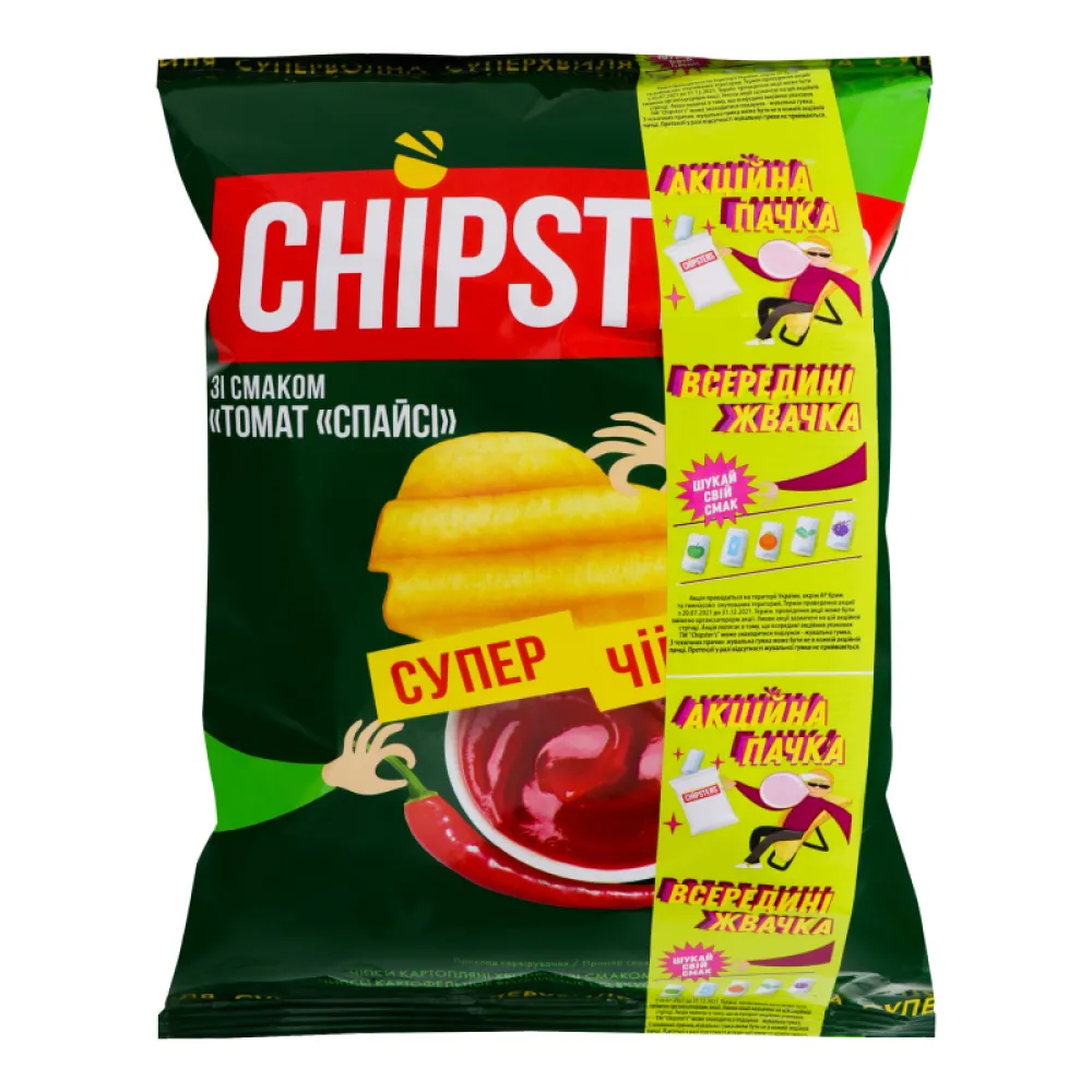 Чипси Chipster's томат спайсі 95гр  арт. 07696 
