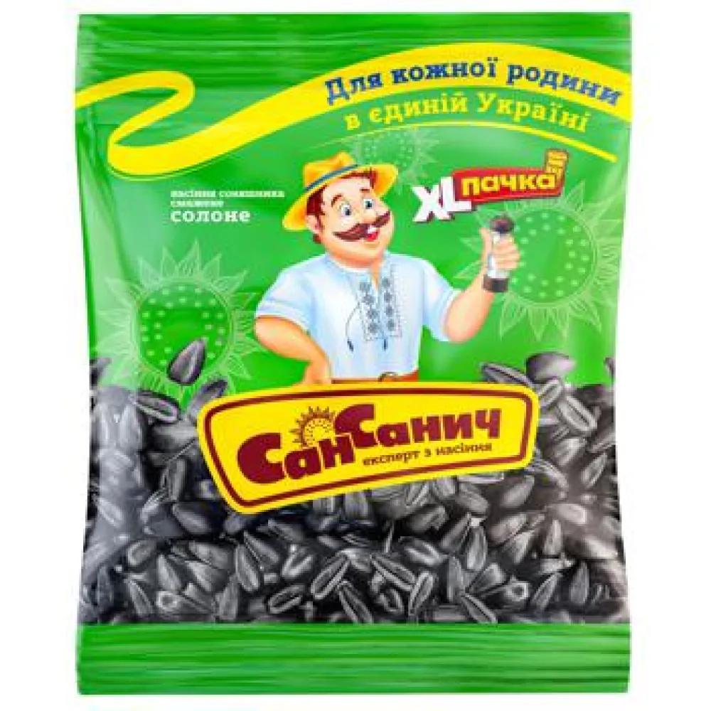 Насіння соняшника Сан Санич соняшника смажене солоне 100гр  арт. 00580 