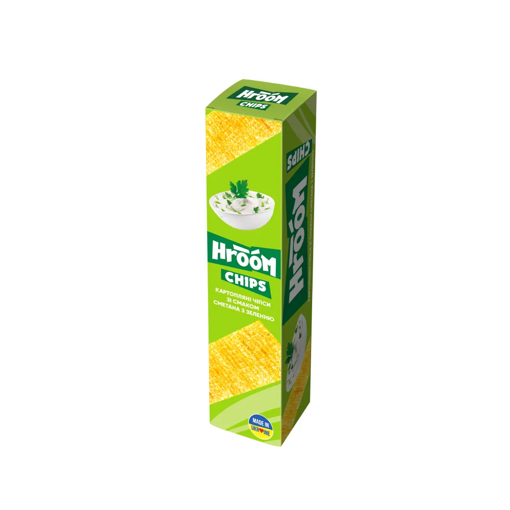 Чипси Hroom пластинки Смет-зел. 50гр  арт. 06724 