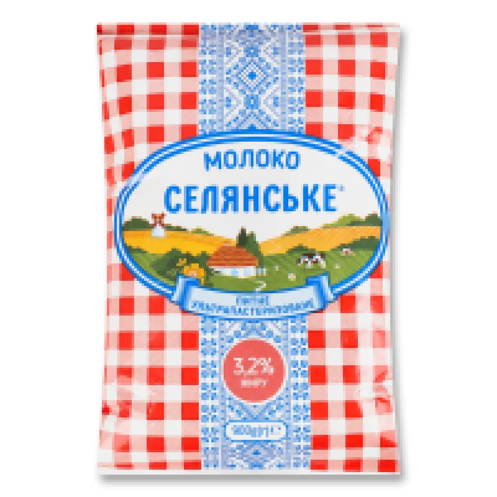 Молоко Селянське 3.2% 900гр  арт. 01588 