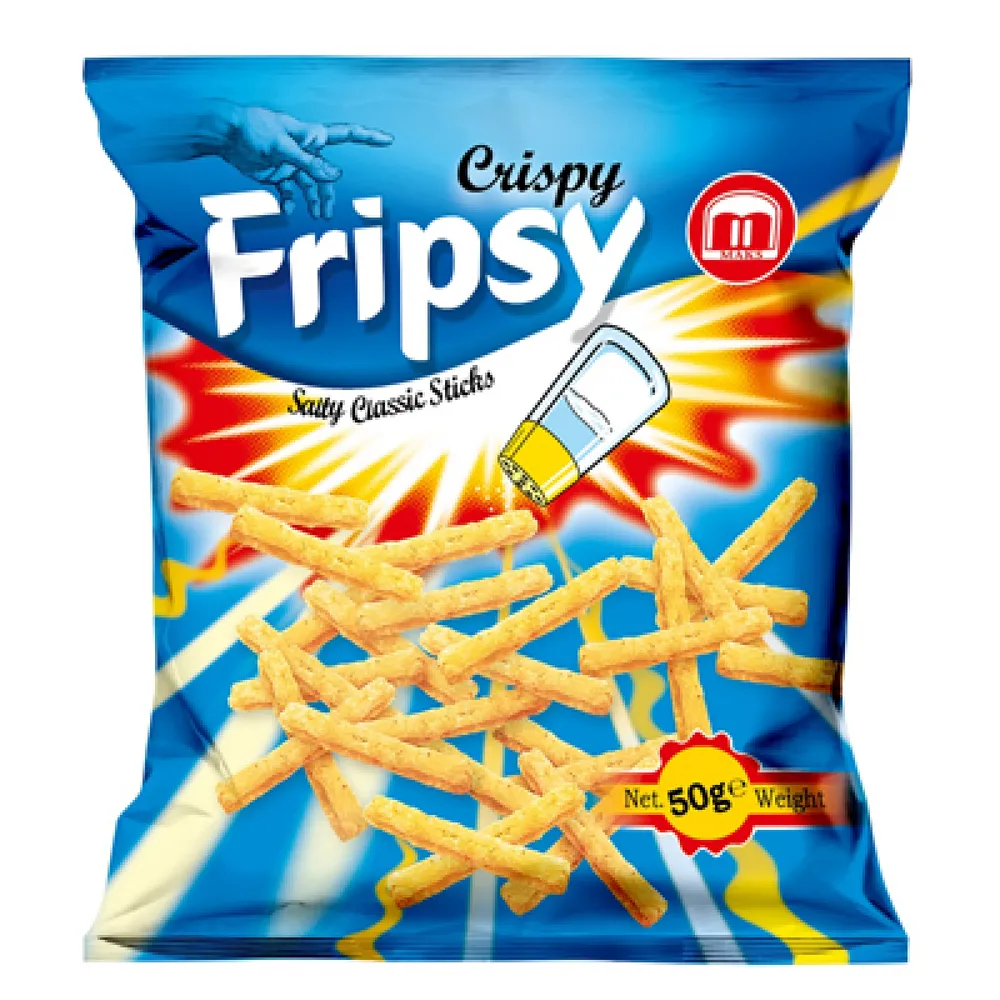 Фріпси Crispy класичні з сіллю 50гр  арт. 05040 