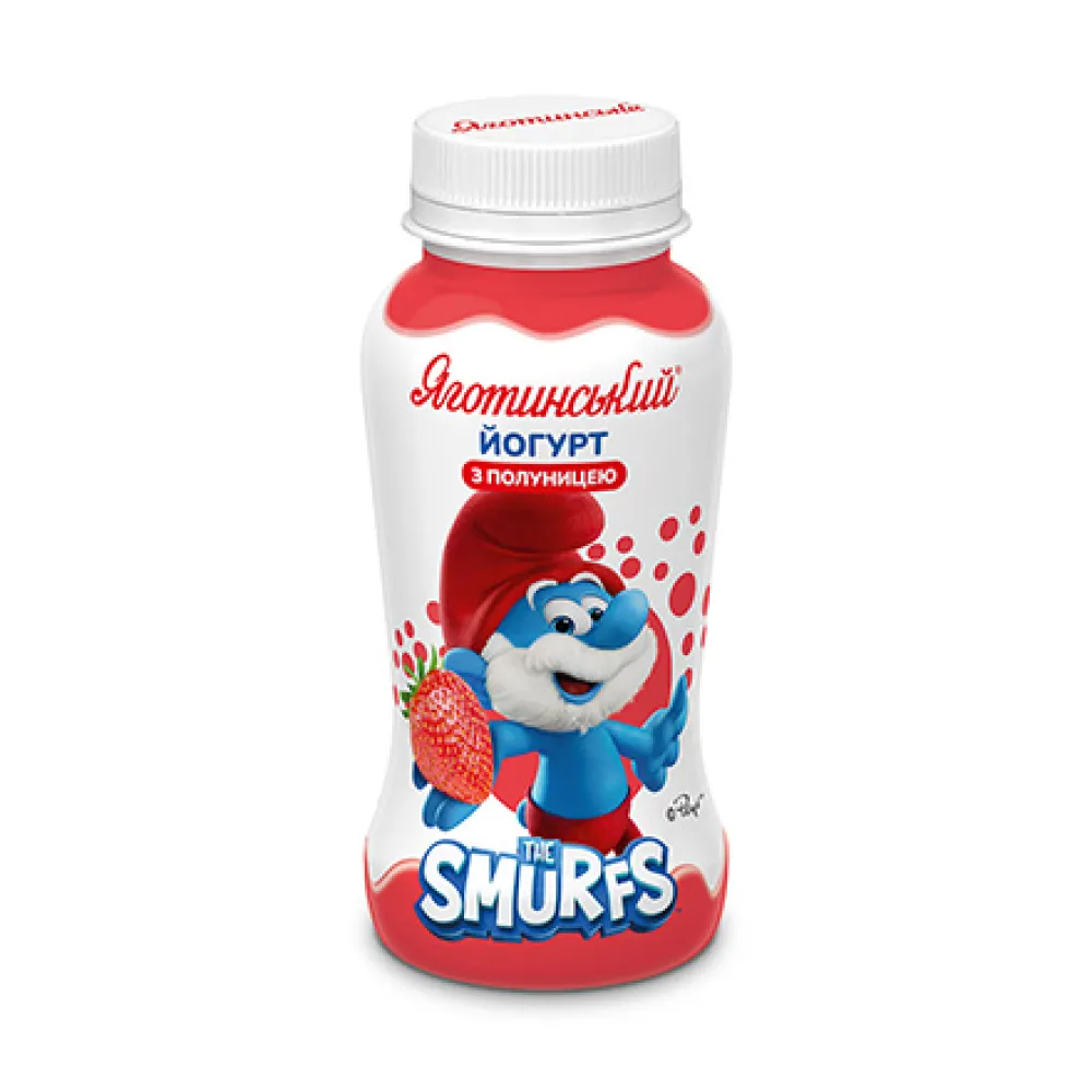 Йогурт Яготин Smurfs полуниця 185гр  арт. 09430 