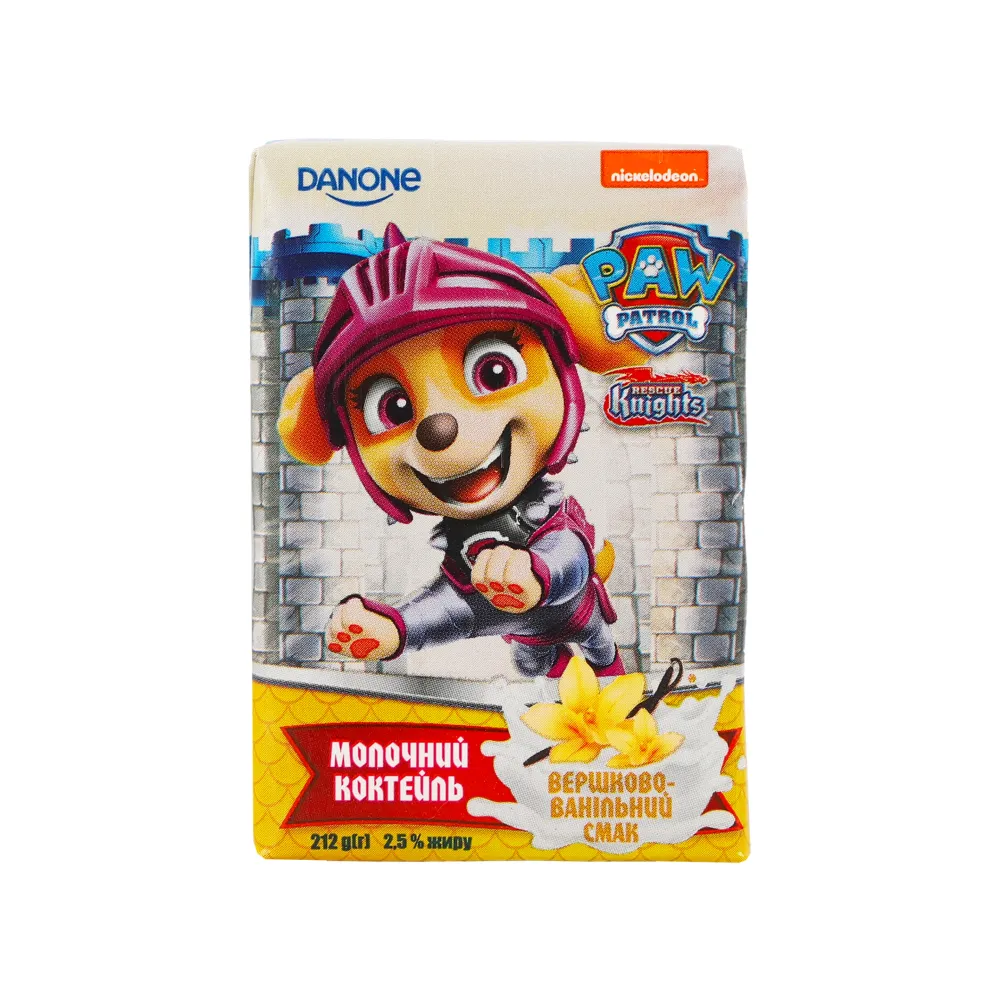 Молочний коктейль Danone Paw Patrol Вершки-Ваніль 2.5% 212гр  арт. 02967 