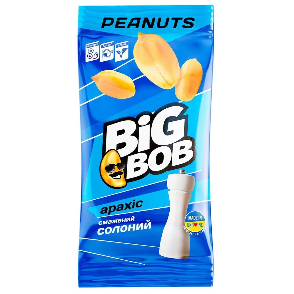 Арахіс Big Bob Солоний 60гр  арт. 00583 