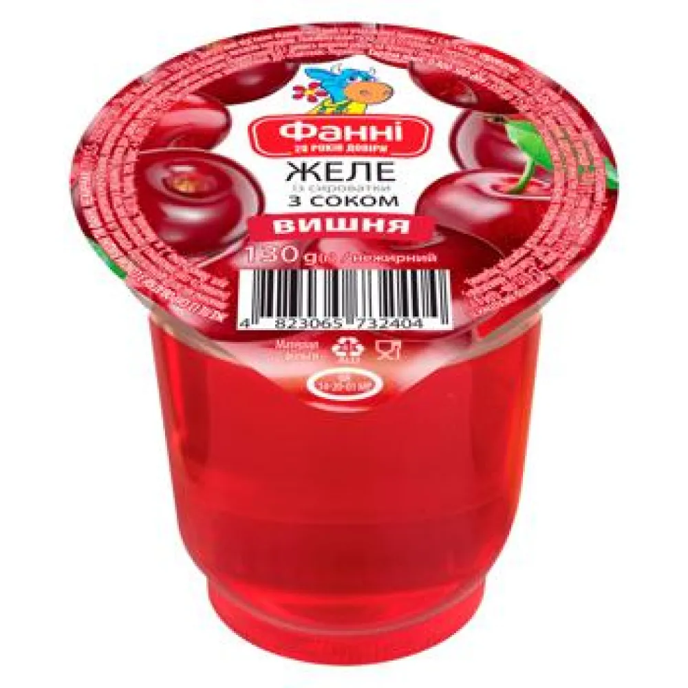 Желе Фанні на сироватці вишня 130гр  арт. 06677 