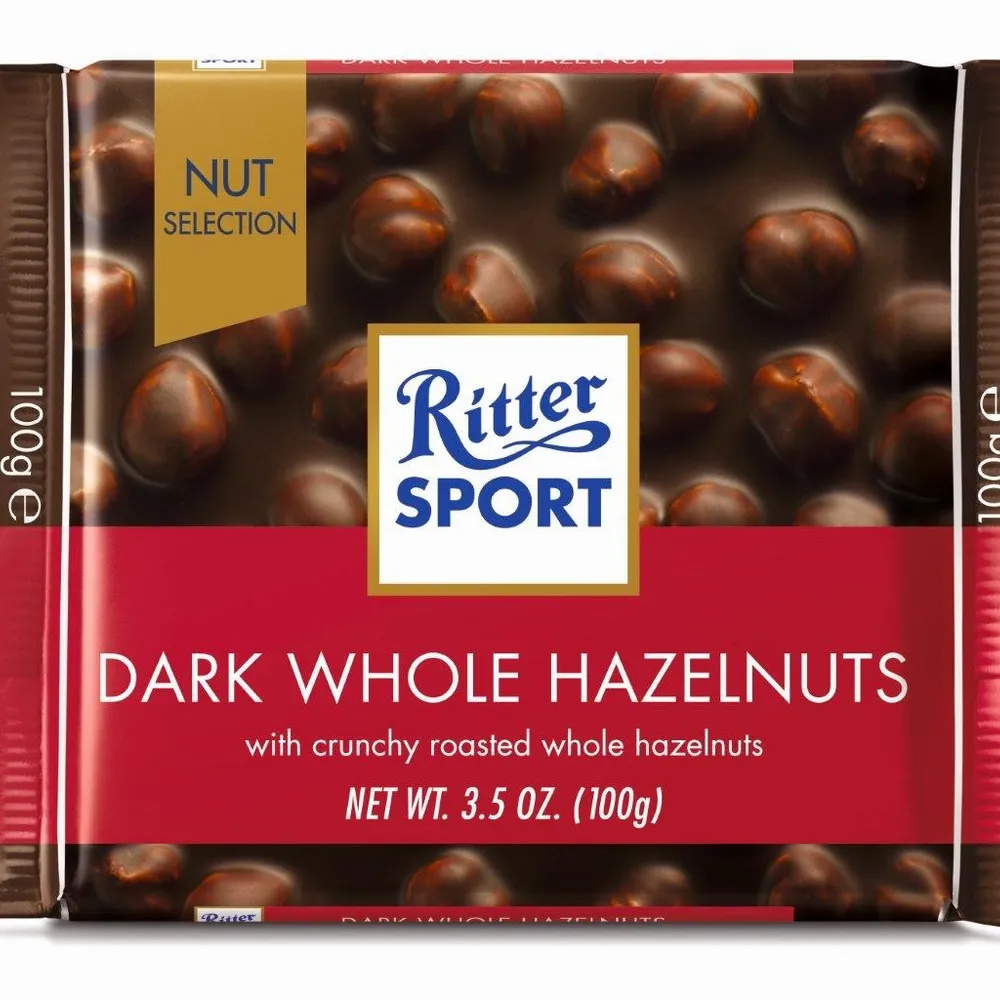 Шоколад Ritter Sport Dark Whole Hazelnuts 100гр  арт. 08647 
