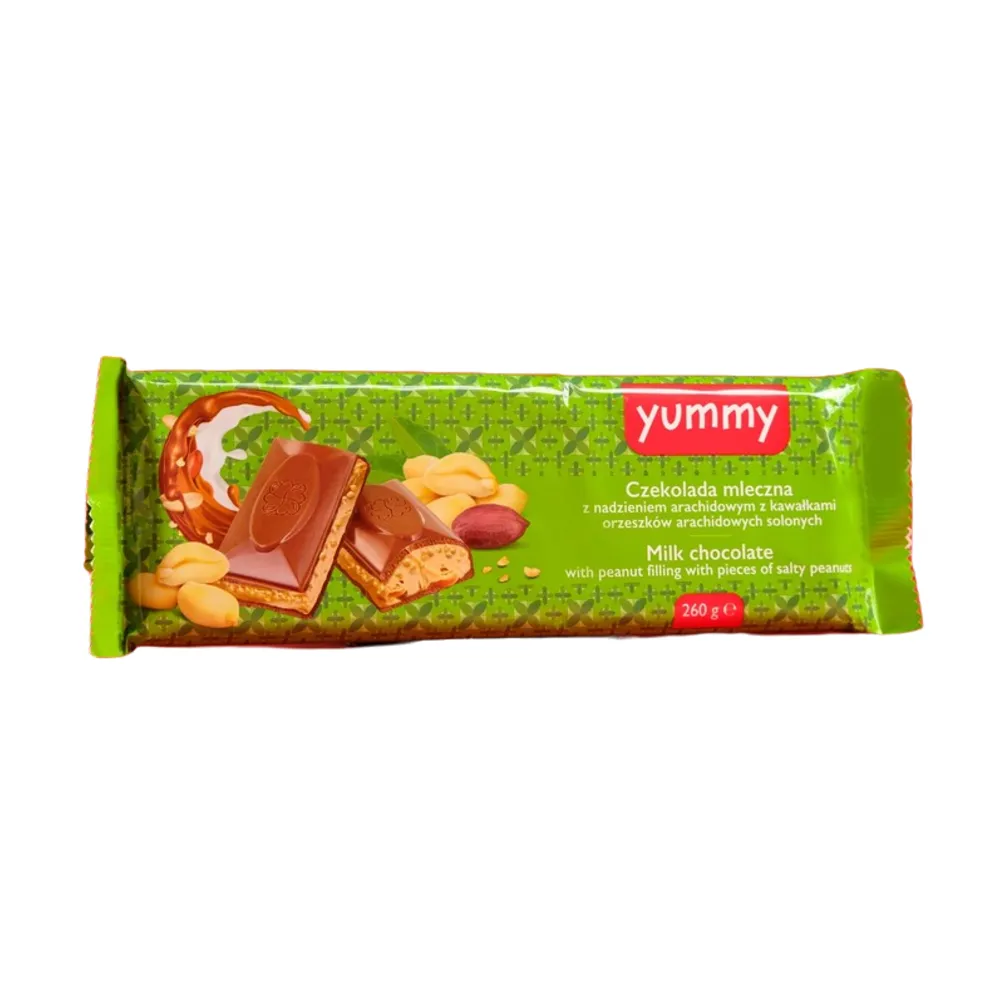 Шоколад Yummy Арахіс 260гр  арт. 08555 