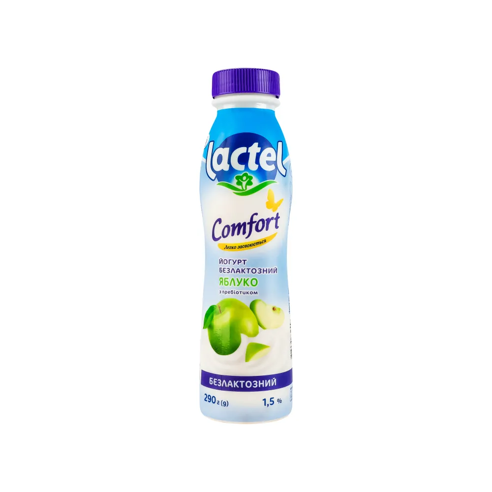 Йогурт Lactel безлакт. з ябл. 290мл  арт. 07272 