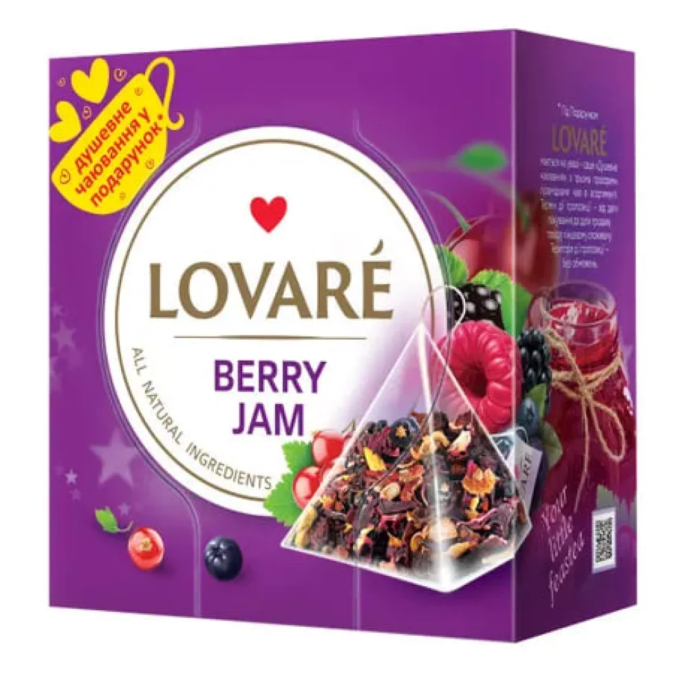 Чай Lovare Berry Jam пірамідка 15шт*2гр  арт. 09388 