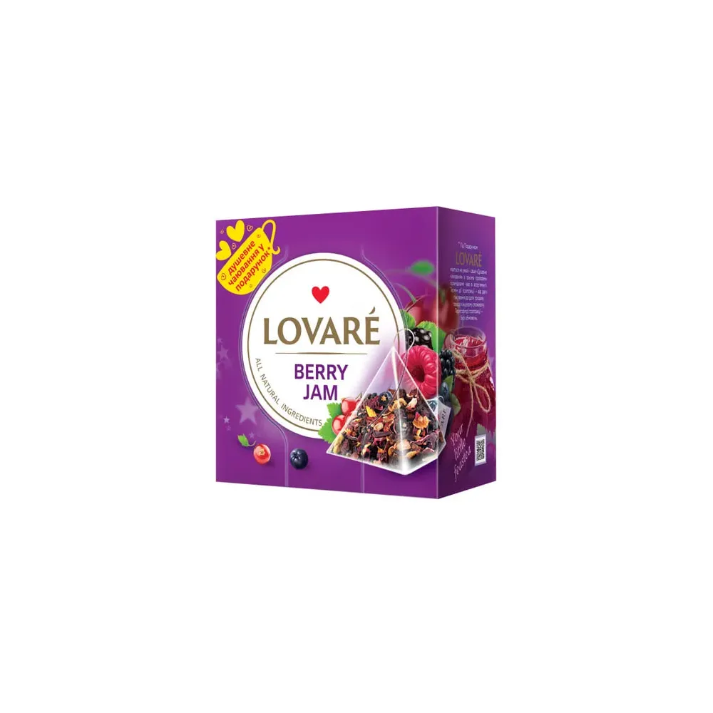 Чай Lovare Berry Jam пірамідка 15шт*2гр  арт. 09388 