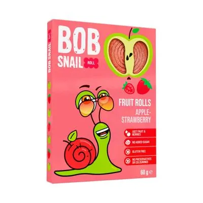 Цукерка Bob Snail Яблучно-полуничні 60гр  арт. 09703
