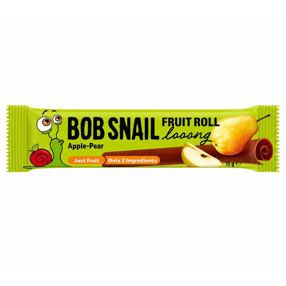 Цукерка Bob Snail Яблучно-грушеві довга 15гр  арт. 10064 